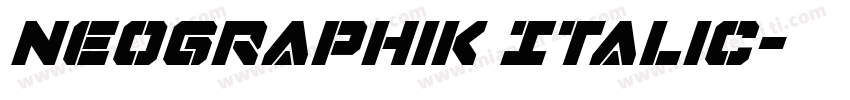 Neographik Italic字体转换